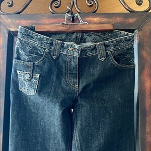 Vintage Black low rise / bootcut Louis Vuitton jeans — wore maybe 2 or 3 times